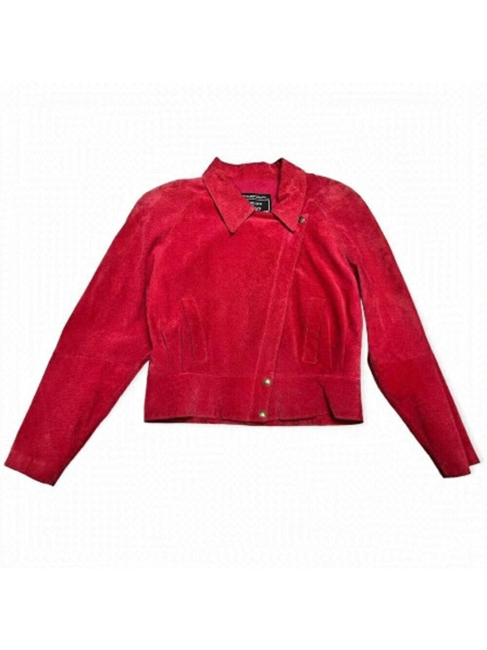 Vintage Genuine Leather Jacket Rumors n Gossyp Bomber Coat - Womens Large - Picture 1 of 4